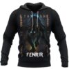Fenrir Odin Viking Hoodie 3D