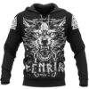 Fenrir Vegvisir Viking 3D All Over Print Hoodie