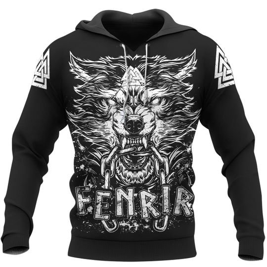 Fenrir Vegvisir Viking 3D All Over Print Hoodie Fenrir Vegvisir Viking 3D All Over Print Hoodie