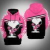 Fight Like A Girl Snoopy Breast Cancer 3D Hoodie