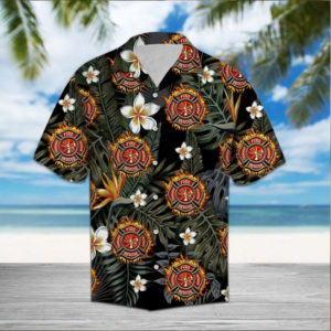 Firefighter Hawaiian Shirt Summer Button Up