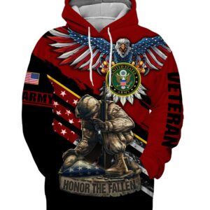 Firefighter Honor The Fallen Army Veteran Eagle 3D Shirt