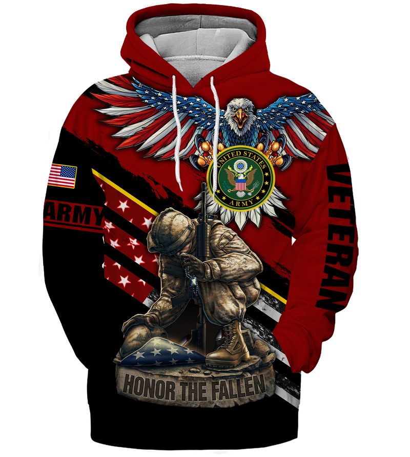 Firefighter Honor The Fallen Army Veteran Eagle 3D Shirt Firefighter Honor The Fallen Army Veteran Eagle 3D Shirt