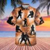 Firefighter Red Lightning Pattern Hawaii Shirt
