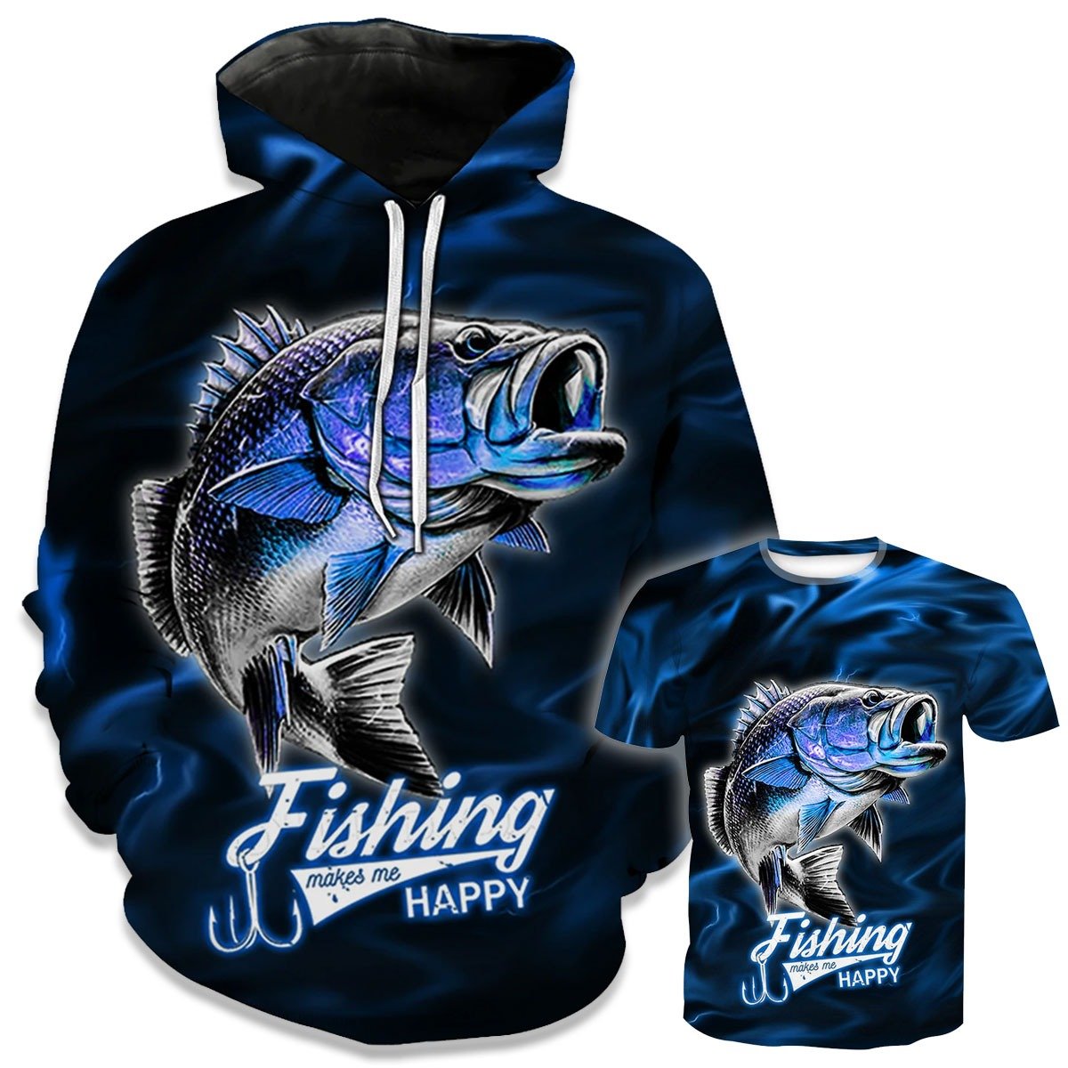 Fishing Make Me Happy 3D Shirt Fishing Make Me Happy 3D Shirt
