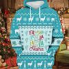 Fla La La Flama Reindeer Christmas Knitted 3D Hoodie
