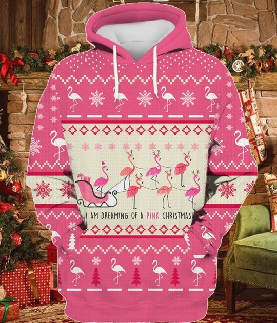 Flamingo I Am Dream Of A Pink Christmas Sweater Flamingo I Am Dream Of A Pink Christmas Sweater