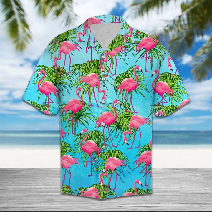 Flamingo Tropical Hawaiian Shirt Summer Button Up Flamingo Tropical Hawaiian Shirt Summer Button Up