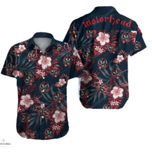 Floral Motorhead Rock Band Summer Vacation Hawaiian Shirt