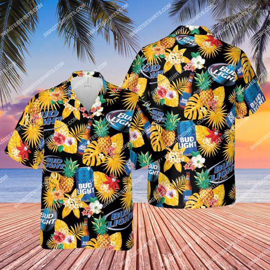 Floral Tropical Bud Light Beer All Over Print Hawaiian Shirt Floral Tropical Bud Light Beer All Over Print Hawaiian Shirt