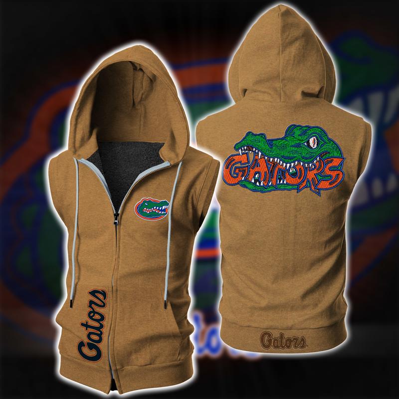 Florida Gators Sleeveless Vest Zip Hoodie Florida Gators Sleeveless Vest Zip Hoodie