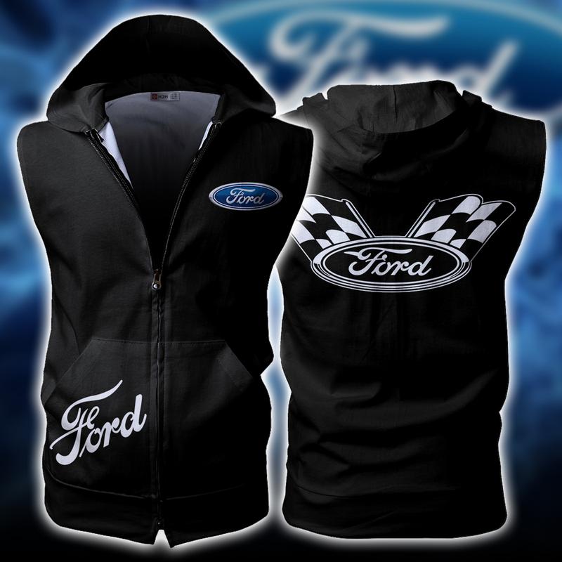 Ford Sleeveless Vest Zip Hoodie Ford Sleeveless Vest Zip Hoodie