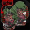 Freddy Krueger A Nightmare On Elm Street Custom Name Hoodie And Shirt
