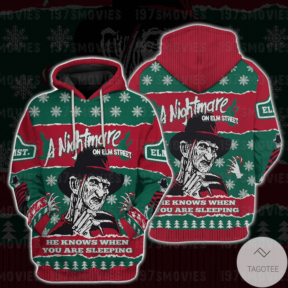 Freddy Krueger A Nightmare On Elm Street He Knows When You Are Sleeping 3D Hoodie Freddy Krueger A Nightmare On Elm Street He Knows When You Are Sleeping 3D Hoodie