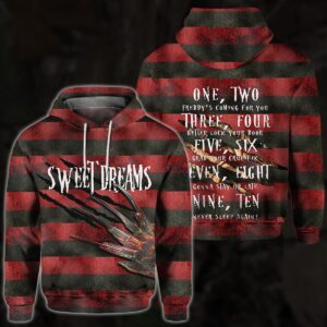 Freddy Krueger Sweet Dreams Halloween 3D Hoodie And Shirt