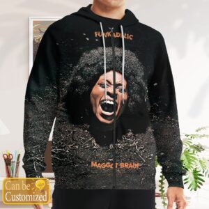Funkadelic Maggot Brain Skull Custom Personalized Fleece Hoodie