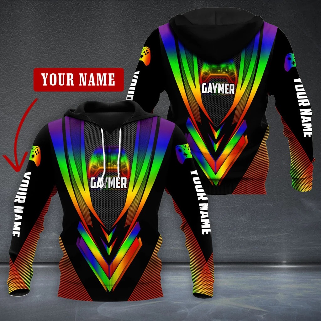 Gaymer Lgbt 3D Custom Name Hoodie Gaymer Lgbt 3D Custom Name Hoodie