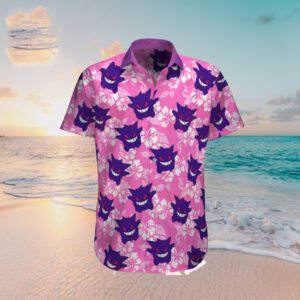 Gengar Pokemon Tropical Beach Hawaiian Shirt