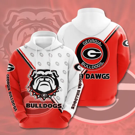 Georgia Bulldogs All Over Print 3D Hoodie Georgia Bulldogs All Over Print 3D Hoodie
