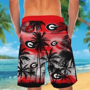 Georgia Bulldogs Tropical Hawaiian Shirt Short