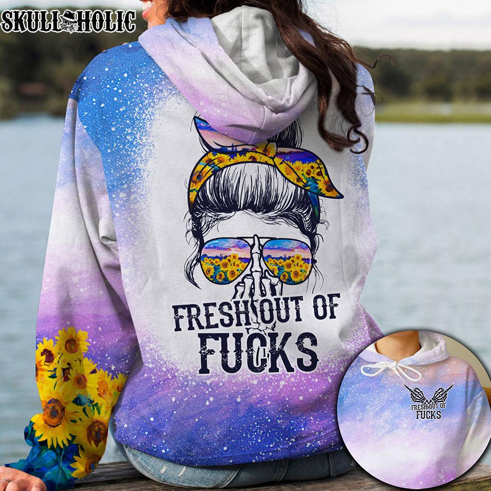 Girl Sunflower Freshout Of Fucks 3D Shirt Girl Sunflower Freshout Of Fucks 3D Shirt