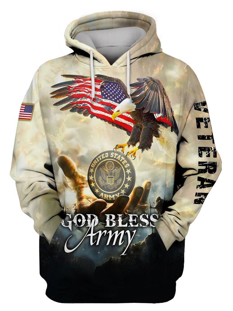 God Bless Army Veteran Eagle 3D Shirt God Bless Army Veteran Eagle 3D Shirt