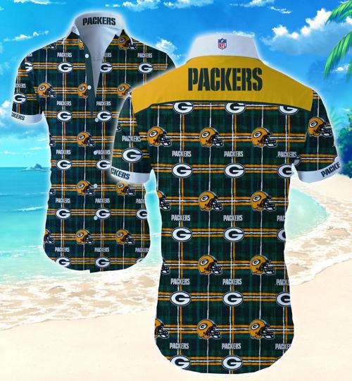 Green Bay Packers Hawaiian Shirt Summer Button Up Green Bay Packers Hawaiian Shirt Summer Button Up