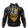 Green Bay Packers Warrior Customized Hoodie Jersey