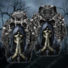 Grim Reaper Death Skull Praying 3D Hoodie