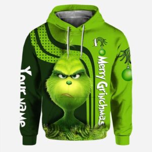 Grinch Merry Grinchmas Personalized Custom 3D Hoodie