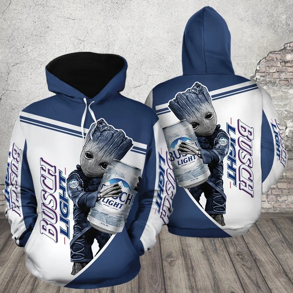 Groot Hug Busch Light 3D Hoodie Groot Hug Busch Light 3D Hoodie