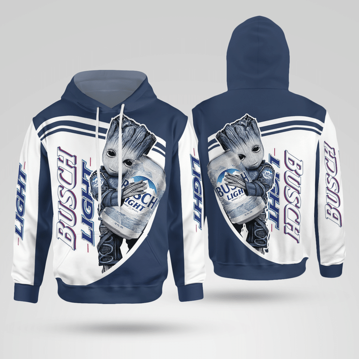 Groot Hug Busch Light 3D Hoodie Groot Hug Busch Light 3D Hoodie