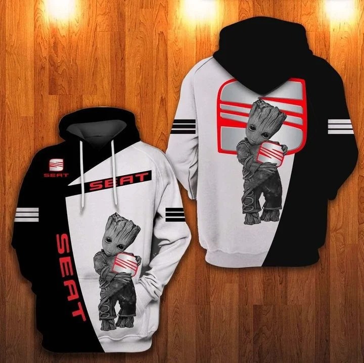 Groot Hug Seat Car 3D Hoodie Groot Hug Seat Car 3D Hoodie