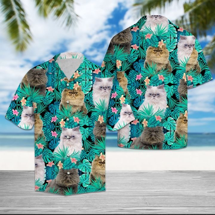Grumpy Cat Tropical Hawaiian Shirt Summer Button Up Grumpy Cat Tropical Hawaiian Shirt Summer Button Up