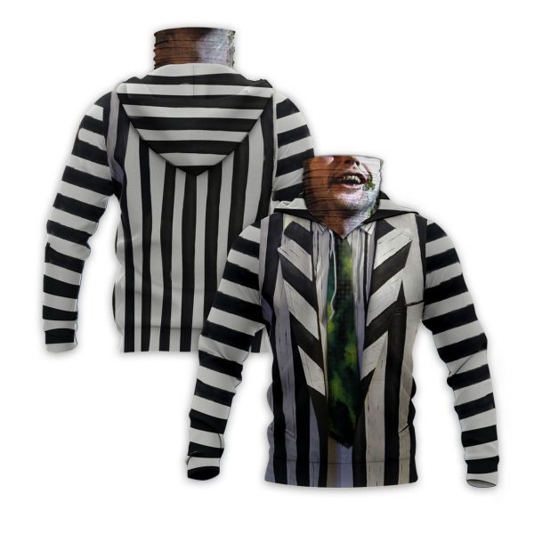 Halloween Beetlejuice 1988 3D Hoodie Mask Halloween Beetlejuice 1988 3D Hoodie Mask
