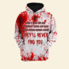Halloween Blood Stains Are Red Ultraviolet Lights Are Blue I Watch Enough Murder Shows 3D Hoodie