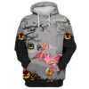 Halloween Flamingo Pumpkins 3D Hoodie