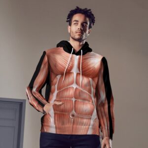 Halloween Human Muscle Costume 3D Shirt
