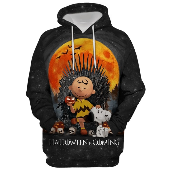 Halloween Is Coming Charlie Brown And Snoopy 3D Hoodie Halloween Is Coming Charlie Brown And Snoopy 3D Hoodie