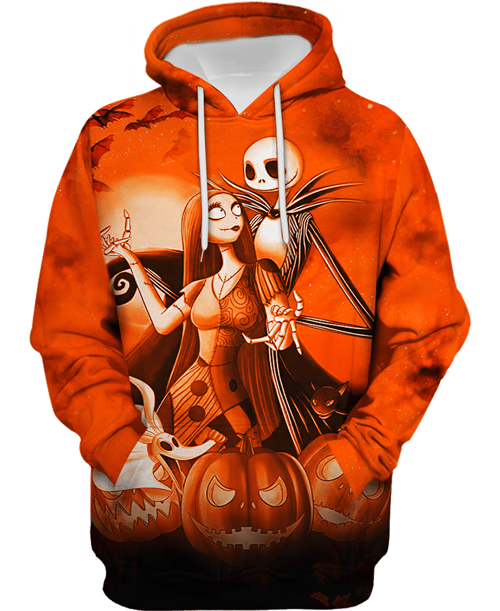 Halloween Jack Skellington And Sally Hoodie Halloween Jack Skellington And Sally Hoodie