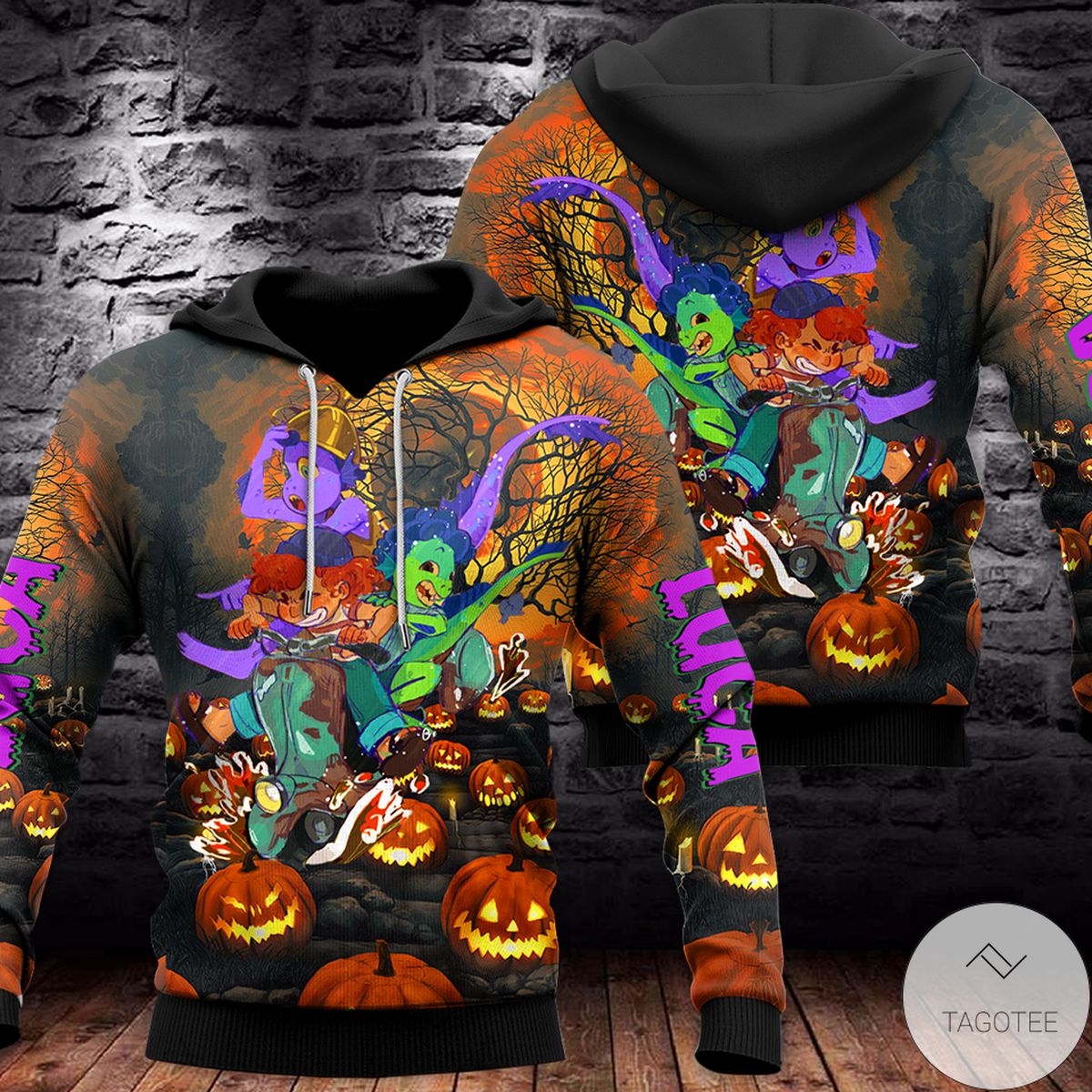 Halloween Pumpkin Creepy Theme 3D Hoodie Halloween Pumpkin Creepy Theme 3D Hoodie