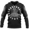 Hammer Raven Viking 3D Hoodie