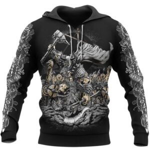 Hammer Vingking Warrior 3D Hoodie And Shirt