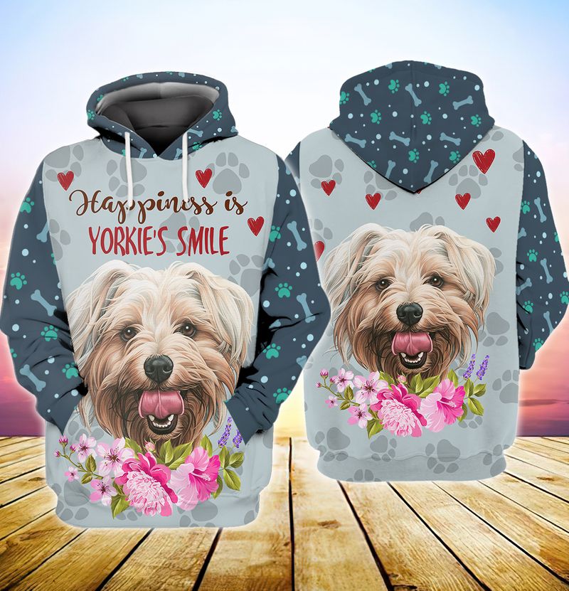 Happiness Is Yorkshire’S Smile 3D Full Print Hoodie Happiness Is Yorkshire’S Smile 3D Full Print Hoodie