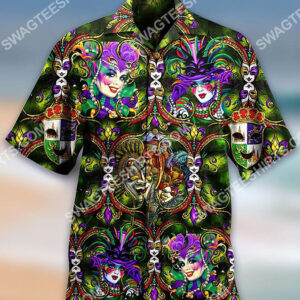 Happy Mardi Gras All Over Printing Hawaiian Shirt