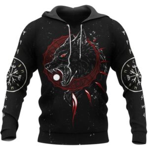Hati And Skoll 3D Hoodie And Shirt