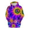 Hippie Sunflower 3D Hoodie And Zip Hoodie
