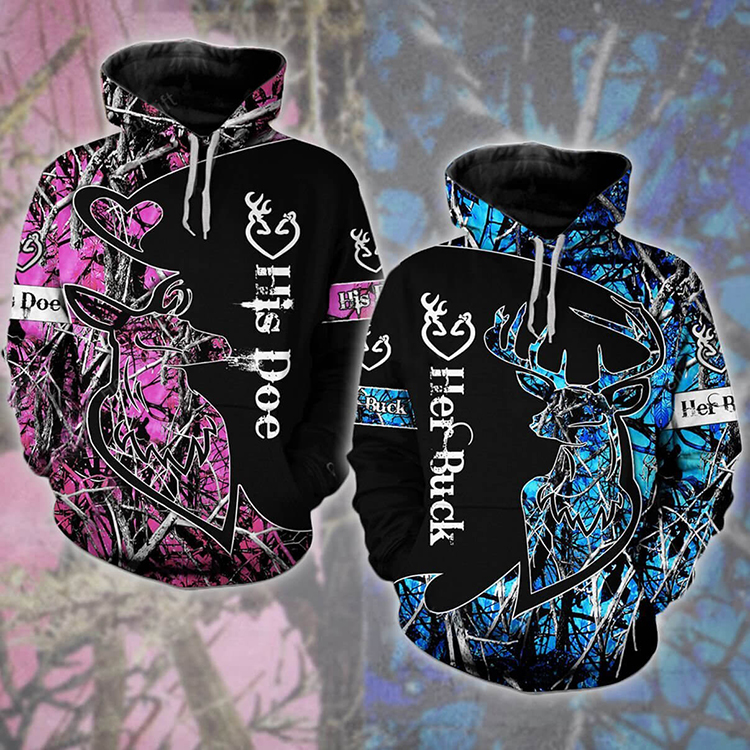 His Doe Her Buck 3D Hoodie His Doe Her Buck 3D Hoodie
