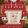 Ho Ho Ho Holy Shit I’M Drunk Christmas Knitted 3D Hoodie