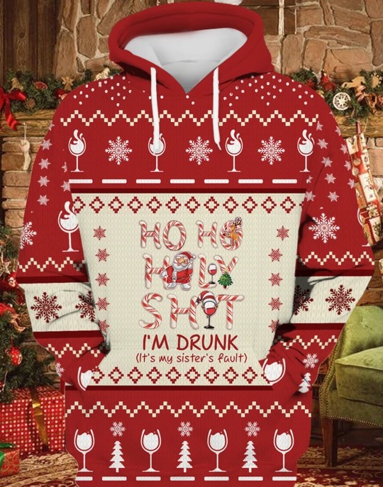 Ho Ho Ho Holy Shit I’M Drunk Christmas Knitted 3D Hoodie Ho Ho Ho Holy Shit I’M Drunk Christmas Knitted 3D Hoodie